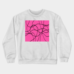 Black and Pink Ribbon Art Crewneck Sweatshirt